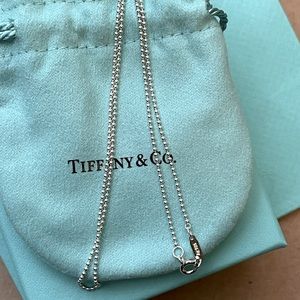 100% Authentic Tiffany&Co sterling silver beaded chain in 18” - new
